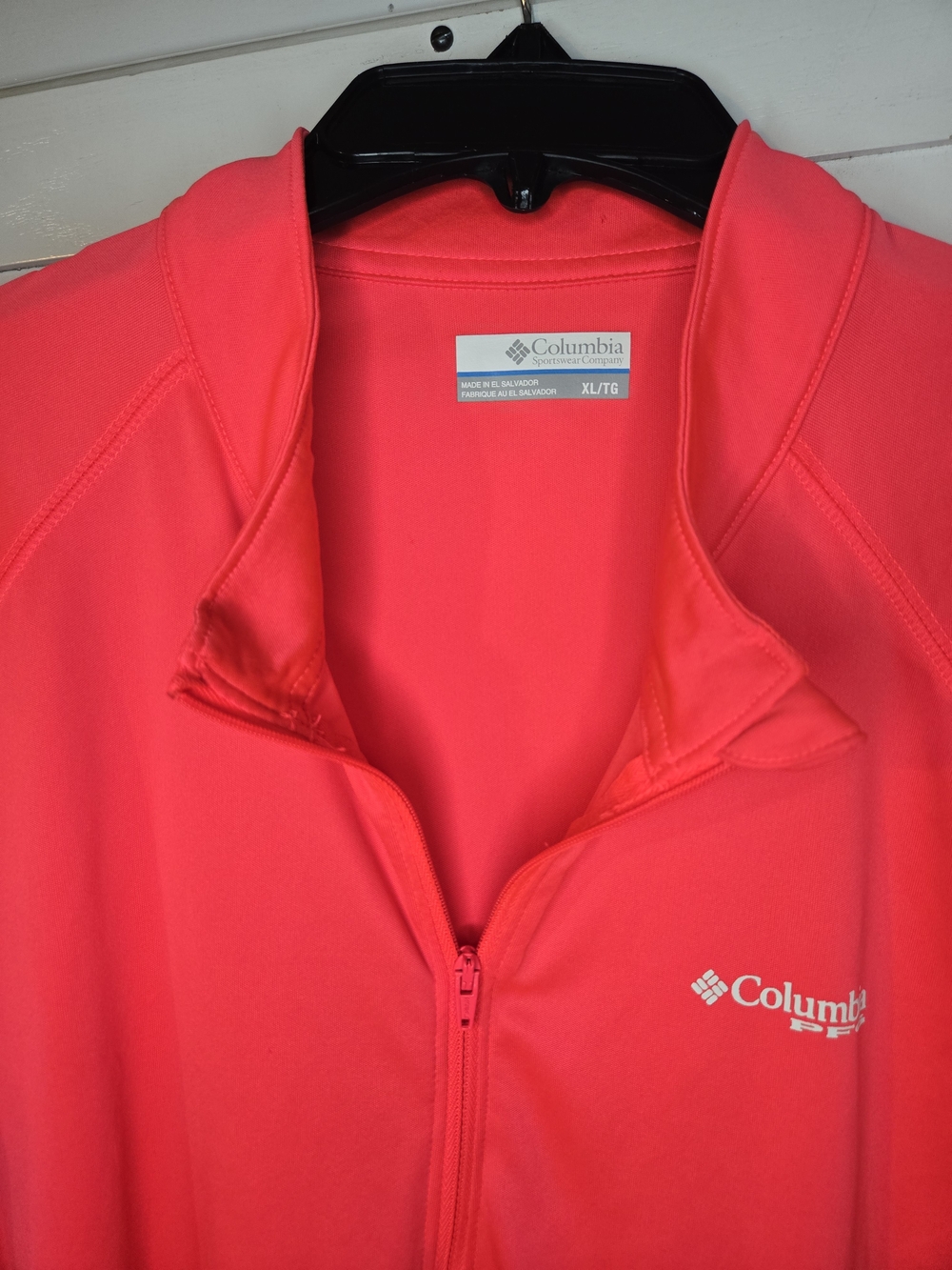 Columbia PFG Womens XL Pink Quarter Zip Long Sleeve Shirt Omni-Shade UPF 50 - Picture 3 of 7